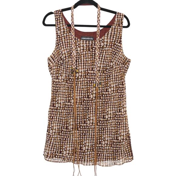 100% Silk Donna Morgan Skirt Set Size 14 Brown Vintage - Picture 11 of 16